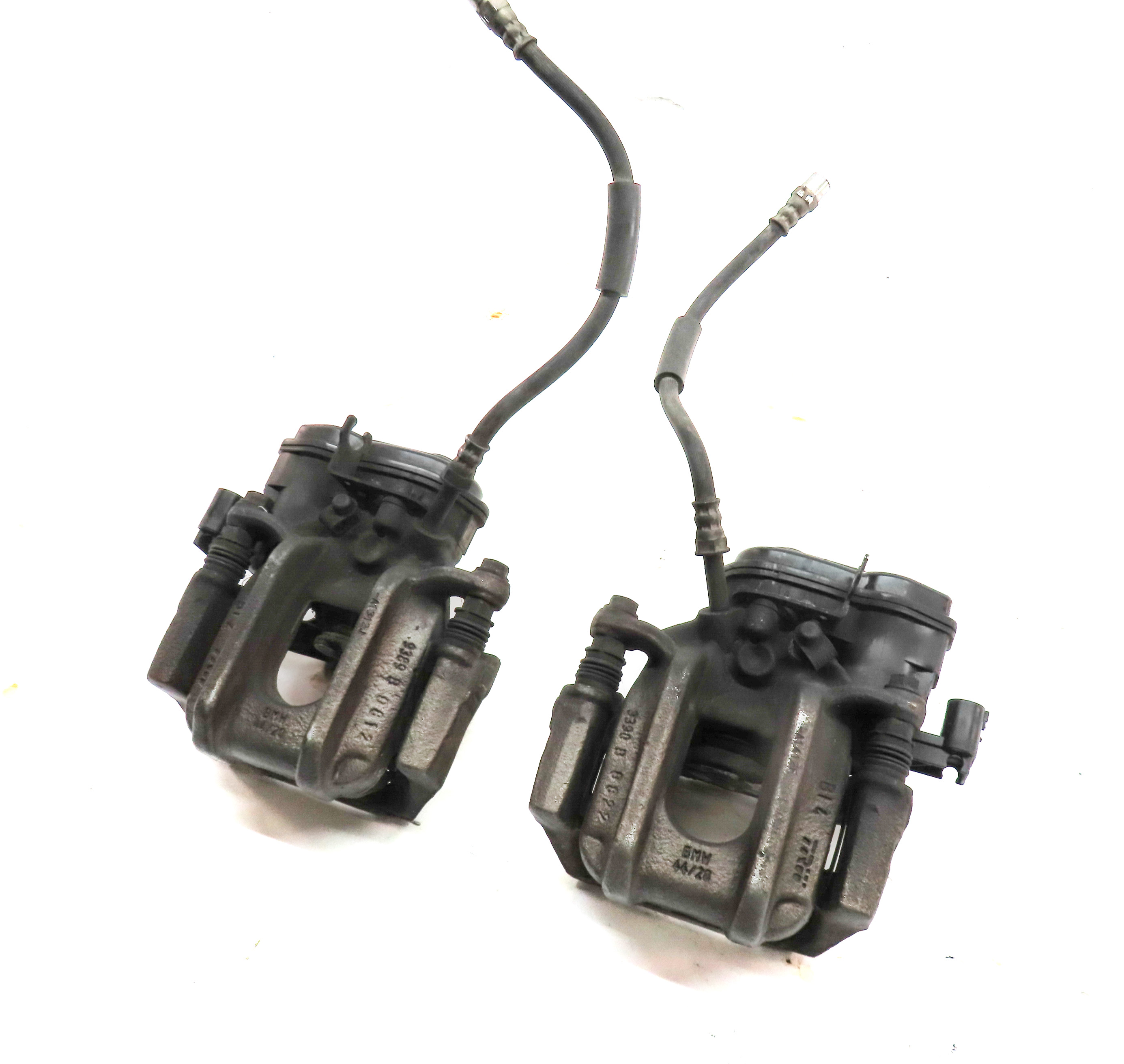 2011-2019 BMW 535i 550i 640i 650i (F06 F10) REAR LEFT & RIGHT BRAKE CALIPER SET — exact item pictured